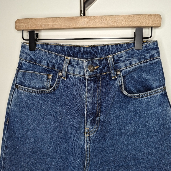 Ragged Jeans Wide Leg Denim Pants with Raw Hem | Size 26 - Picture 4 of 10